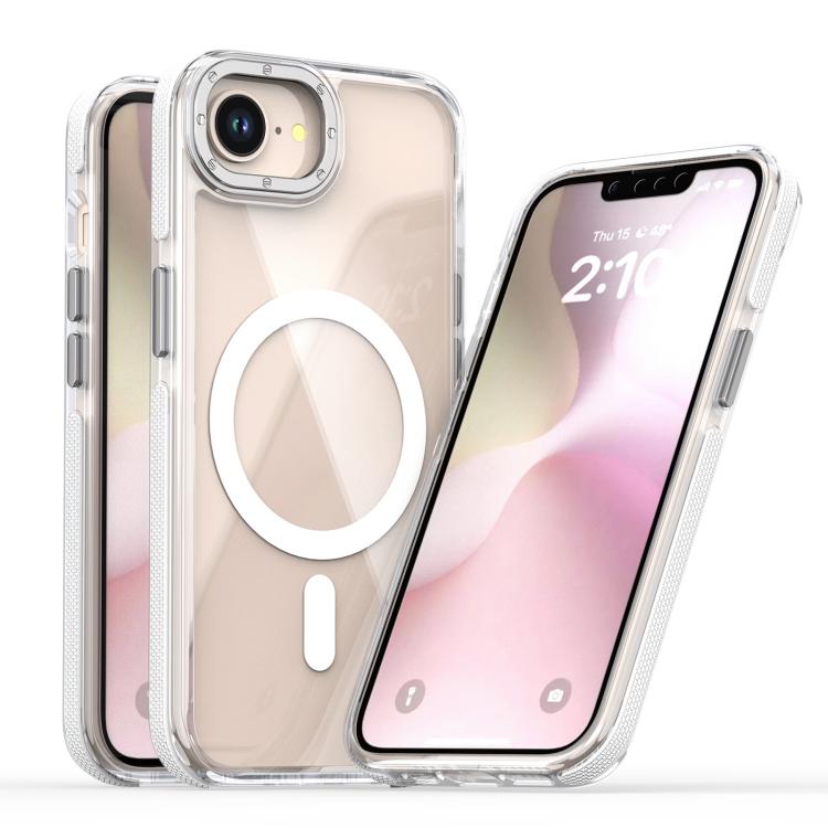 For iPhone 16e Dual-Color Clear Acrylic Hybrid TPU MagSafe Phone Case(Transparent) - iPhone 16e Cases by PMC TechLife | Online Shopping South Africa | PMC TechLife | Buy Now Pay Later Mobicred