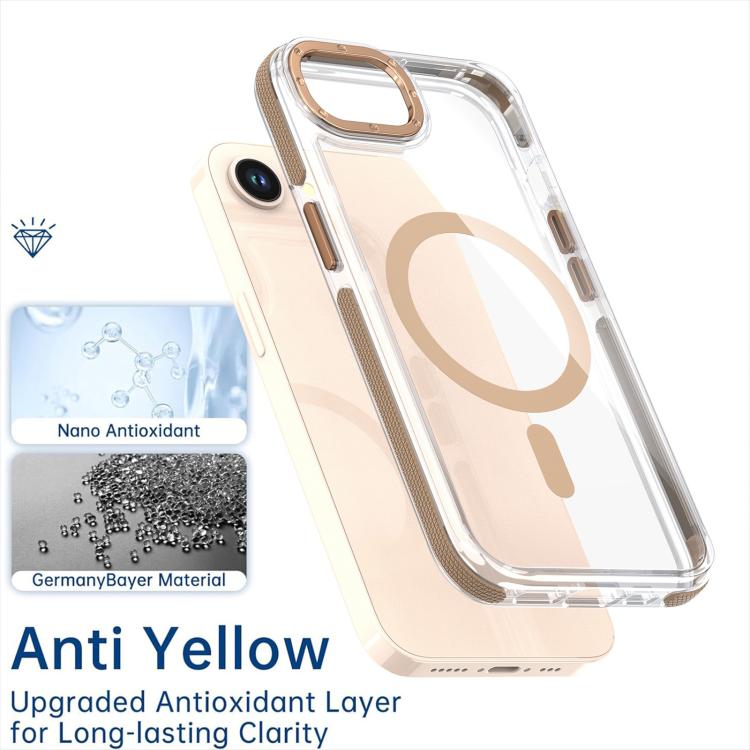 For iPhone 16e Dual-Color Clear Acrylic Hybrid TPU MagSafe Phone Case(Blue) - iPhone 16e Cases by PMC TechLife | Online Shopping South Africa | PMC TechLife | Buy Now Pay Later Mobicred