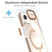 For iPhone 16e Dual-Color Clear Acrylic Hybrid TPU MagSafe Phone Case(Transparent)