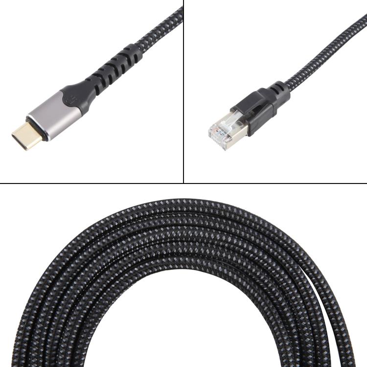 2m RJ45 to USB-C / Type-C High Speed Network Card Ethernet Cable - free shipping - PMC Jewellery - Order now!