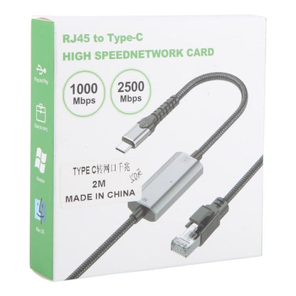 2m RJ45 to USB-C / Type-C High Speed Network Card Ethernet Cable - free shipping - PMC Jewellery - Order now!
