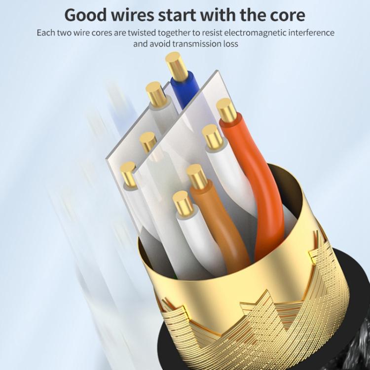 2m RJ45 to Type-C / USB 2-in-1 High Speed Network Card Ethernet Cable