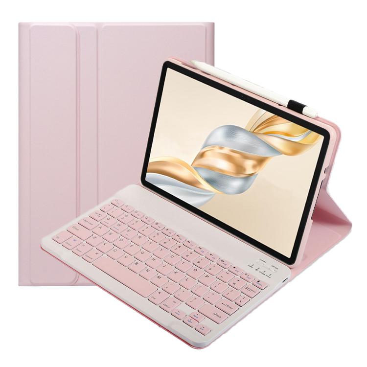 For Honor Pad X9 Pro 11.5 AH28 Ultra-thin Detachable Bluetooth Keyboard Leather Tablet Case(Pink White) - Others Keyboard by PMC Jewellery | Online Shopping South Africa | PMC Jewellery | Buy Now Pay Later Mobicred