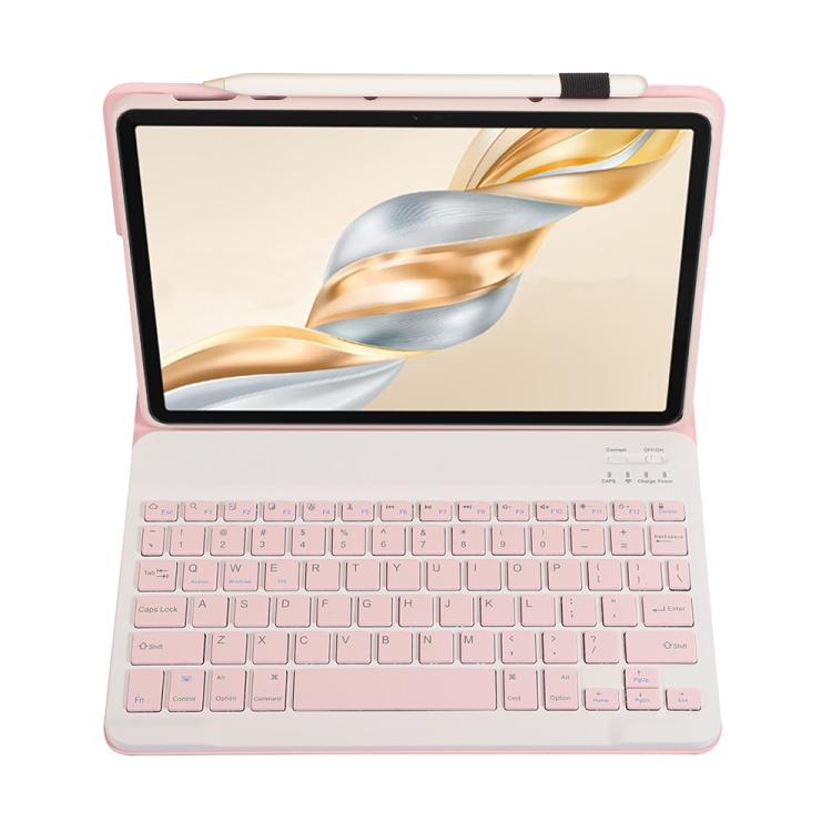 For Honor Pad X9 Pro 11.5 AH28 Ultra-thin Detachable Bluetooth Keyboard Leather Tablet Case(Pink White) - Others Keyboard by PMC Jewellery | Online Shopping South Africa | PMC Jewellery | Buy Now Pay Later Mobicred