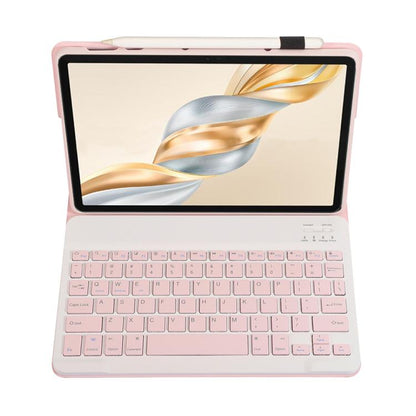 For Honor Pad X9 Pro 11.5 AH28 Ultra-thin Detachable Bluetooth Keyboard Leather Tablet Case(Pink White) - Others Keyboard by PMC Jewellery | Online Shopping South Africa | PMC Jewellery | Buy Now Pay Later Mobicred