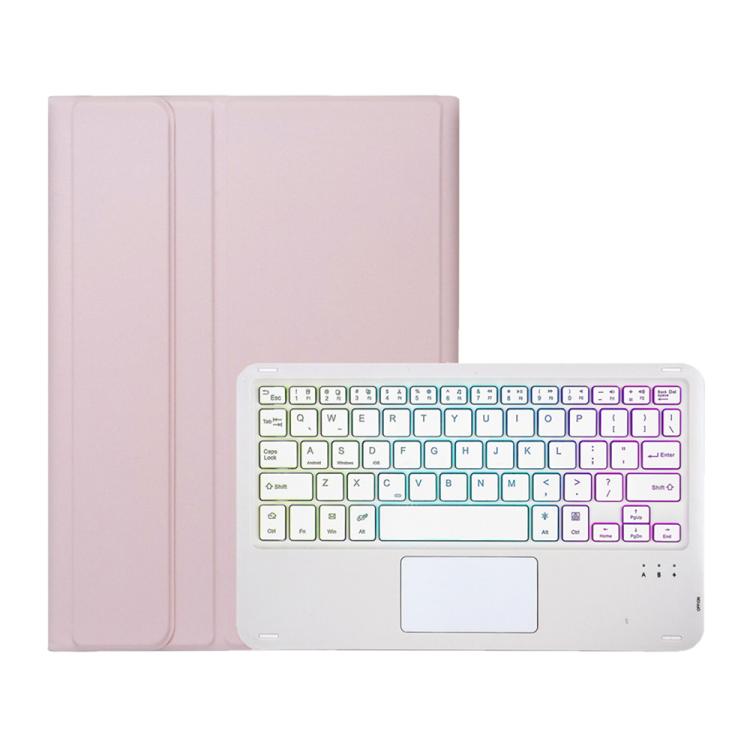 For Honor Pad X9 Pro 11.5 AH28-AS Ultra-thin Detachable Backlight Bluetooth Keyboard Leather Tablet Case with Touchpad(Pink White) - free shipping - PMC Jewellery - Order now!