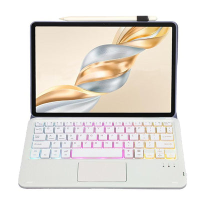 For Honor Pad X9 Pro 11.5 AH28-AS Ultra-thin Detachable Backlight Bluetooth Keyboard Leather Tablet Case with Touchpad(Lavender White) - free shipping - PMC Jewellery - Order now!