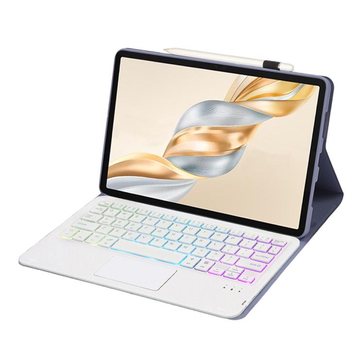 For Honor Pad X9 Pro 11.5 AH28-AS Ultra-thin Detachable Backlight Bluetooth Keyboard Leather Tablet Case with Touchpad(Lavender White) - free shipping - PMC Jewellery - Order now!