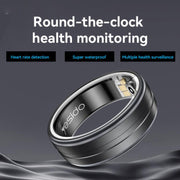 Yesido IO32 Health Monitor Smart Ring, Support Body Temperature / Heart Rate / Blood Pressure / Female Physiological Reminder, Size:63mm Inner Circumference(Black)