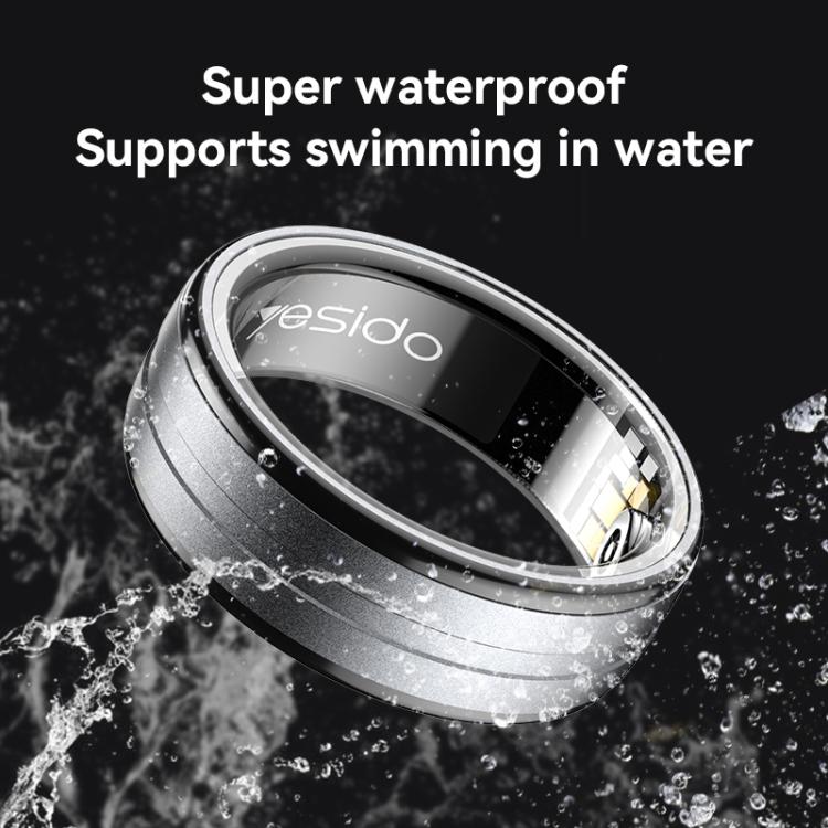 Yesido IO32 Health Monitor Smart Ring, Support Body Temperature / Heart Rate / Blood Pressure / Female Physiological Reminder, Size:68mm Inner Circumference(Black)