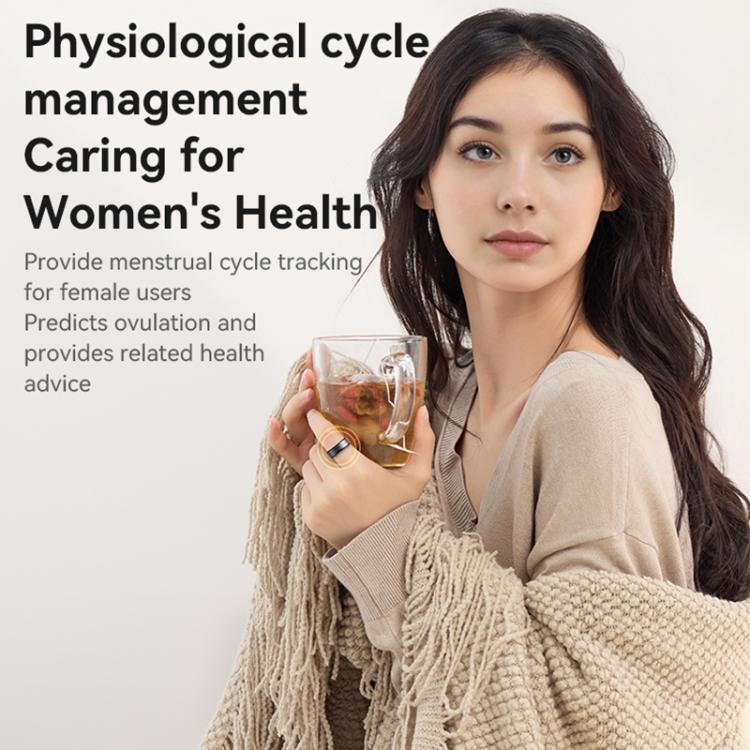 Yesido IO32 Health Monitor Smart Ring, Support Body Temperature / Heart Rate / Blood Pressure / Female Physiological Reminder, Size:68mm Inner Circumference(Black) - free shipping - PMC TechLife - Order now!
