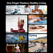 Yesido IO32 Health Monitor Smart Ring, Support Body Temperature / Heart Rate / Blood Pressure / Female Physiological Reminder, Size:65mm Inner Circumference(Black)