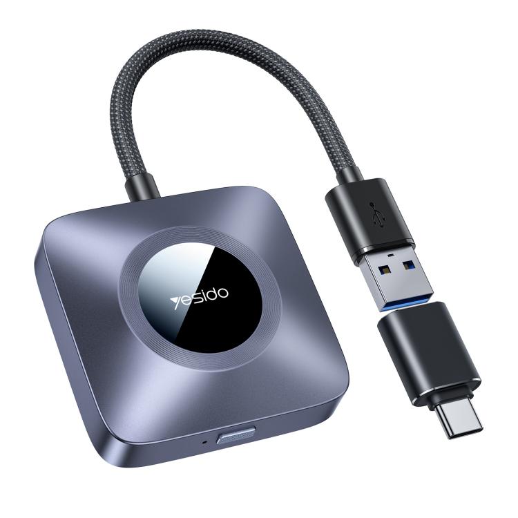 Yesido KM23 Wireless CarPlay with USB to Type-C Adapter(Grey) - free shipping - PMC TechLife - Order now!