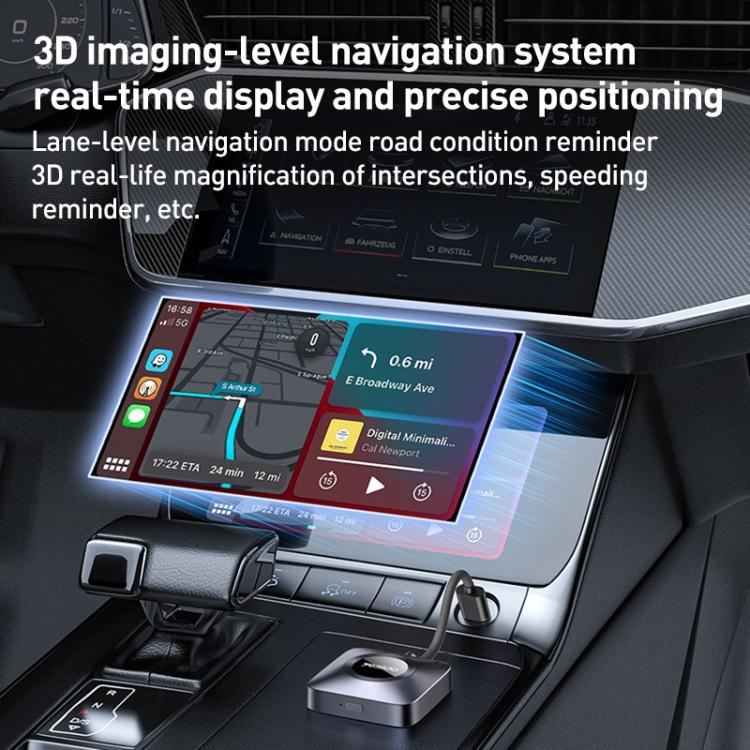 Yesido KM23 Wireless CarPlay with USB to Type-C Adapter(Grey) - free shipping - PMC TechLife - Order now!