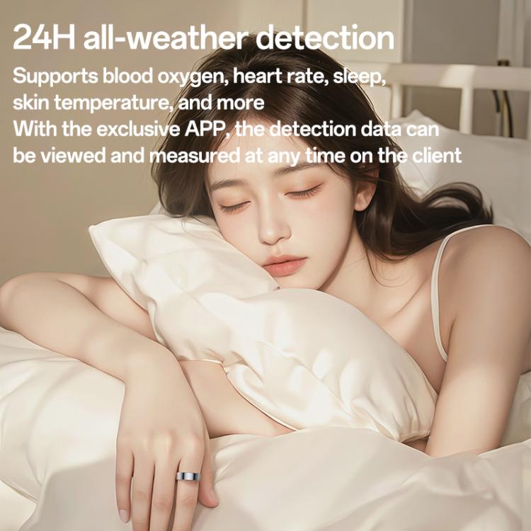 Yesido IO33 Health Monitor Smart Ring, Support Body Temperature / Heart Rate / Blood Pressure / Female Physiological Reminder, Size:65mm Inner Circumference(Black)