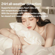 Yesido IO33 Health Monitor Smart Ring, Support Body Temperature / Heart Rate / Blood Pressure / Female Physiological Reminder, Size:60mm Inner Circumference(Black)