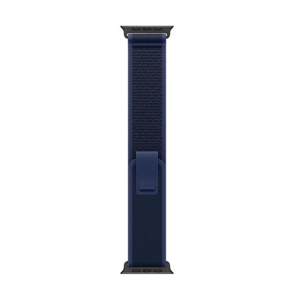 For Apple Watch 42mm / 41mm / 40mm / 38mm Trail Loop Nylon Watch Band(Blue + Black Titanium Finish)