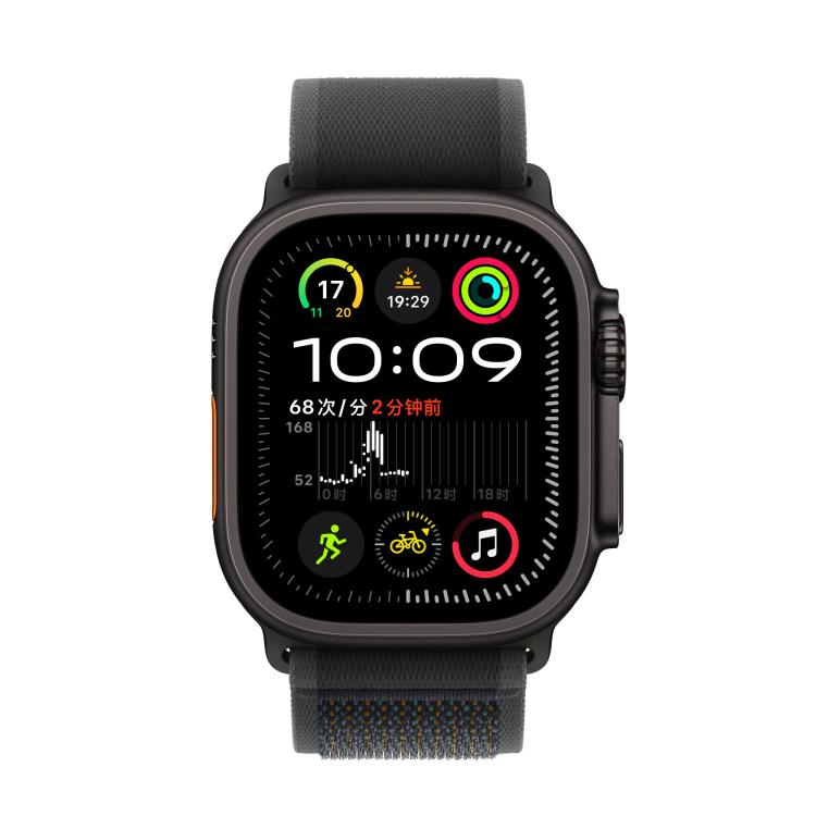 For Apple Watch 42mm / 41mm / 40mm / 38mm Trail Loop Nylon Watch Band(Black + Black Titanium Finish)