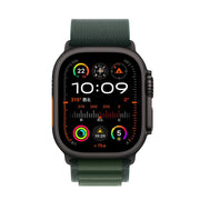 For Apple Watch 46mm / 49mm / 45mm / 44mm Alpine Loop Nylon Watch Band(Dark Green Black Buckle)