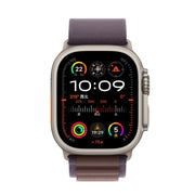 For Apple Watch 46mm / 49mm / 45mm / 44mm Alpine Loop Nylon Watch Band(Indigo Silver Buckle)