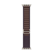 For Apple Watch 46mm / 49mm / 45mm / 44mm Alpine Loop Nylon Watch Band(Indigo Silver Buckle)