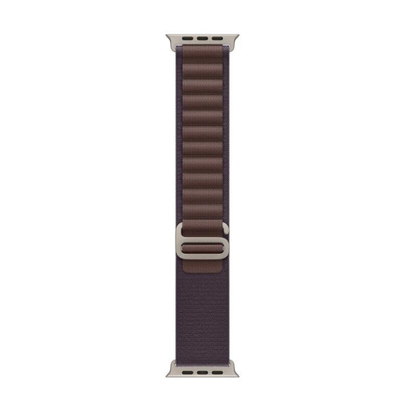 For Apple Watch 46mm / 49mm / 45mm / 44mm Alpine Loop Nylon Watch Band(Indigo Silver Buckle)