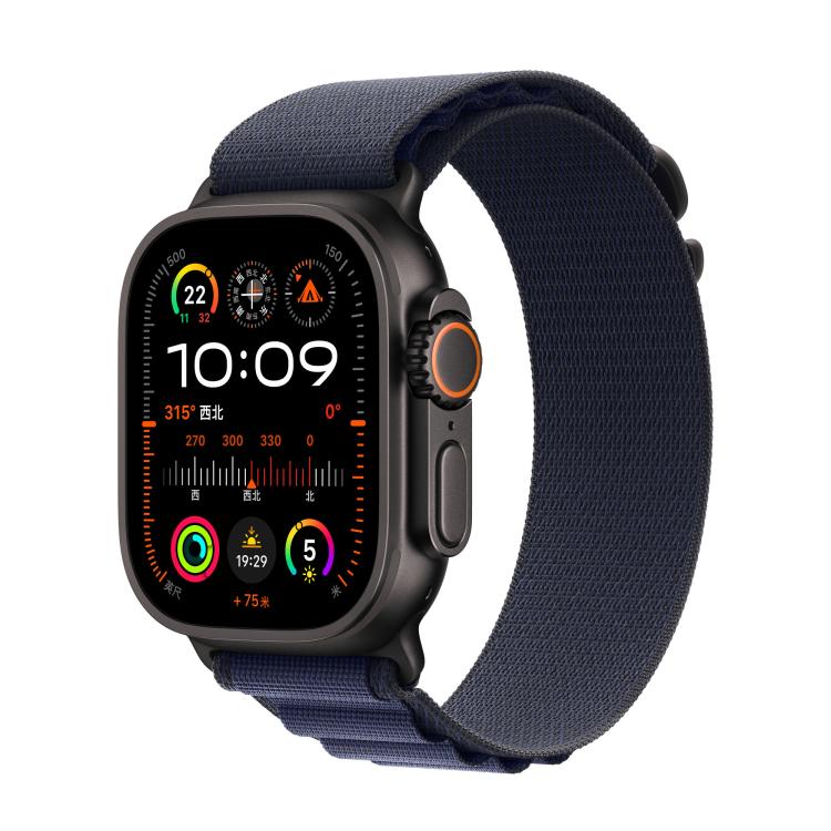 For Apple Watch 46mm / 49mm / 45mm / 44mm Alpine Loop Nylon Watch Band(Navy Black Buckle) - free shipping - PMc TechLife - Order now!