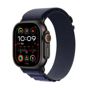 For Apple Watch 46mm / 49mm / 45mm / 44mm Alpine Loop Nylon Watch Band(Navy Black Buckle)