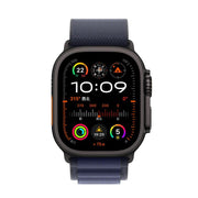 For Apple Watch 46mm / 49mm / 45mm / 44mm Alpine Loop Nylon Watch Band(Navy Black Buckle)