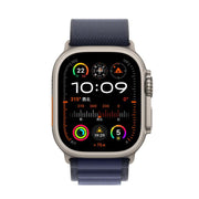 For Apple Watch 42mm / 41mm / 40mm / 38mm Alpine Loop Nylon Watch Band(Navy Silver Buckle)