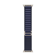 For Apple Watch 42mm / 41mm / 40mm / 38mm Alpine Loop Nylon Watch Band(Navy Silver Buckle)