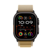 For Apple Watch 42mm / 41mm / 40mm / 38mm Alpine Loop Nylon Watch Band(Tan Black Buckle)