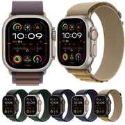 For Apple Watch 42mm / 41mm / 40mm / 38mm Alpine Loop Nylon Watch Band(Tan Silver Buckle)
