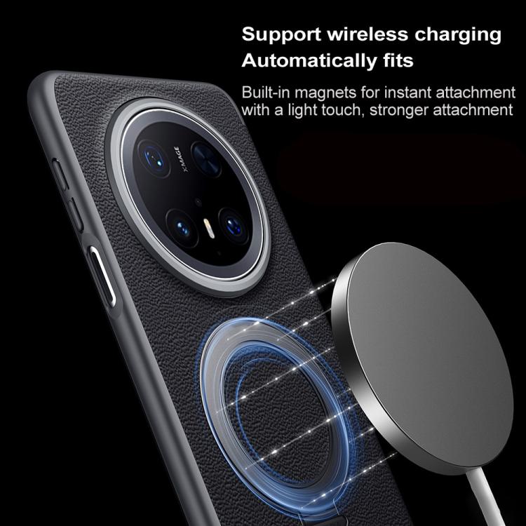 For Huawei Mate 70 Pro / Mate 70 Pro+ SULADA Smart View Window MagSafe Magnetic Holder Leather Phone Case(Black) - free shipping - PMC TechLife - Order now!