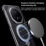 For Huawei Mate 70 RS Ultimate SULADA Smart View Window MagSafe Magnetic Holder Leather Phone Case(Black)