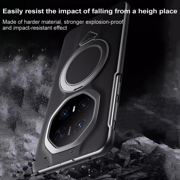 For Huawei Mate 70 RS Ultimate SULADA Smart View Window MagSafe Magnetic Holder Leather Phone Case(Brown) - free shipping - PMC TechLife - Order now!