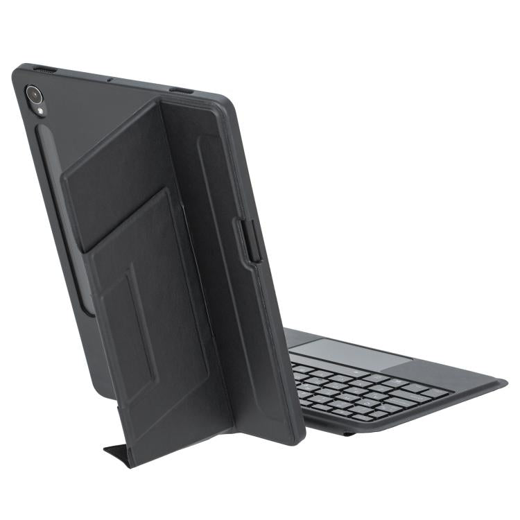 For Samsung Galaxy Tab S10 FE / S9 FE / S9 Holder Floating Detachable Backlight Keyboard Tablet Leather Case with Touchpad(Black) - Samsung Keyboard by PMC Jewellery | Online Shopping South Africa | PMC Jewellery | Buy Now Pay Later Mobicred