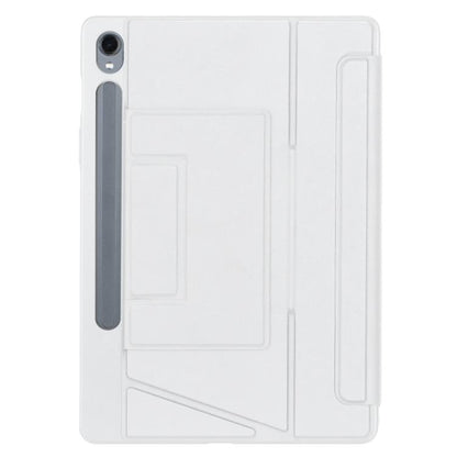 For Samsung Galaxy Tab S10 FE / S9 FE / S9 Holder Floating Detachable Backlight Keyboard Tablet Leather Case with Touchpad(White) - Samsung Keyboard by PMC Jewellery | Online Shopping South Africa | PMC Jewellery | Buy Now Pay Later Mobicred