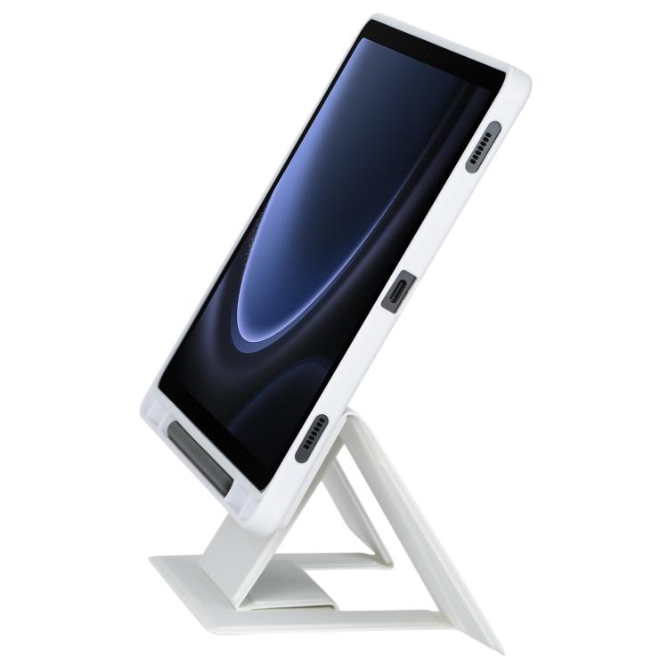 For Samsung Galaxy Tab S10 FE / S9 FE / S9 Holder Floating Detachable Backlight Keyboard Tablet Leather Case with Touchpad(White) - Samsung Keyboard by PMC Jewellery | Online Shopping South Africa | PMC Jewellery | Buy Now Pay Later Mobicred