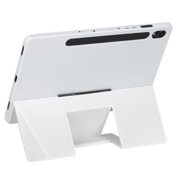 For Samsung Galaxy Tab S10 FE / S9 FE / S9 Holder Floating Detachable Backlight Keyboard Tablet Leather Case with Touchpad(White) - Samsung Keyboard by PMC Jewellery | Online Shopping South Africa | PMC Jewellery | Buy Now Pay Later Mobicred