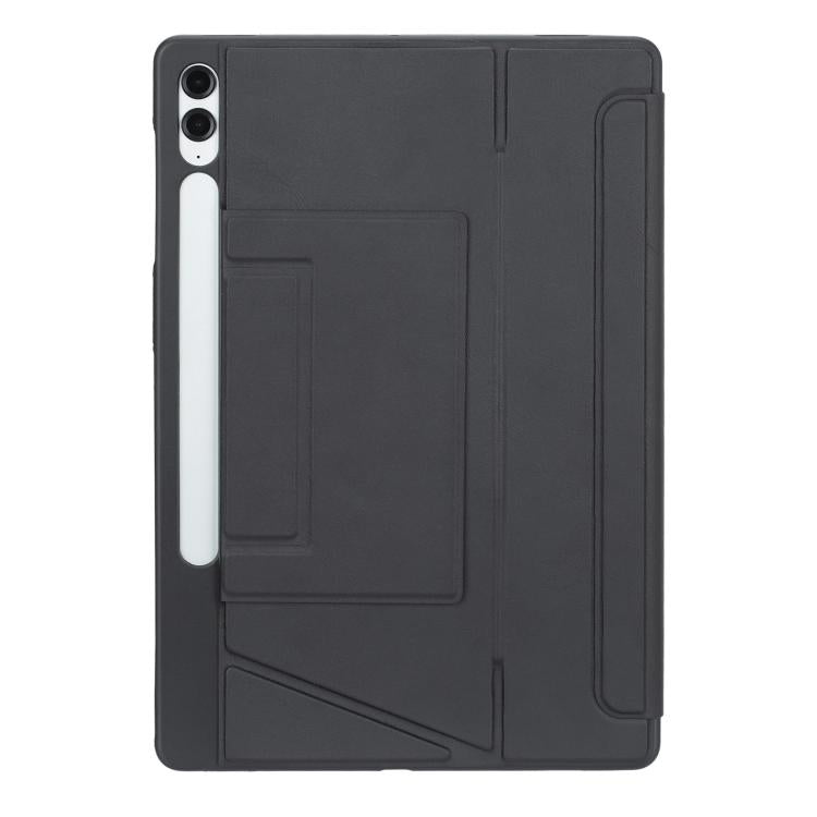 For Samsung Galaxy Tab S10+ / S9 FE+ / S9+ Holder Floating Detachable Backlight Keyboard Tablet Leather Case with Touchpad(Black) - Samsung Keyboard by PMC Jewellery | Online Shopping South Africa | PMC Jewellery | Buy Now Pay Later Mobicred
