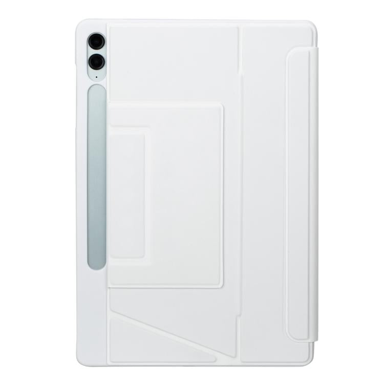 For Samsung Galaxy Tab S10+ / S9 FE+ / S9+ Holder Floating Detachable Backlight Keyboard Tablet Leather Case with Touchpad(White) - Samsung Keyboard by PMC Jewellery | Online Shopping South Africa | PMC Jewellery | Buy Now Pay Later Mobicred