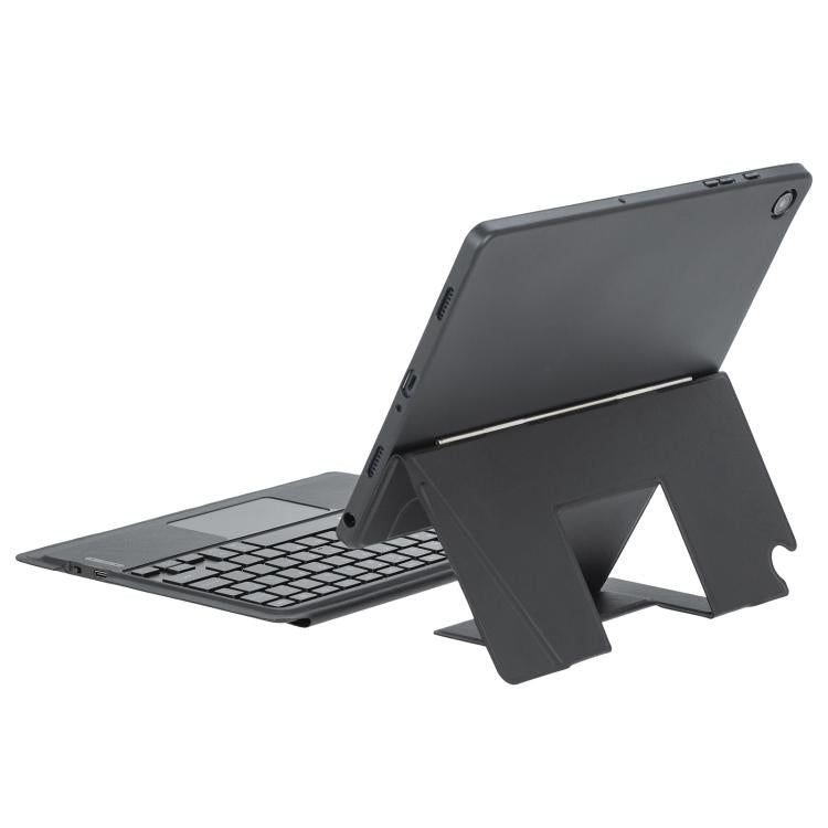 For Samsung Galaxy Tab A9+ Holder Floating Detachable Backlight Keyboard Tablet Leather Case with Touchpad(Black) - Samsung Keyboard by PMC Jewellery | Online Shopping South Africa | PMC Jewellery | Buy Now Pay Later Mobicred