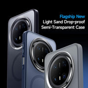 For Huawei Mate 70 SULADA Light Sand MagSafe Magnetic PC Hybrid TPU Phone Case(Blue)