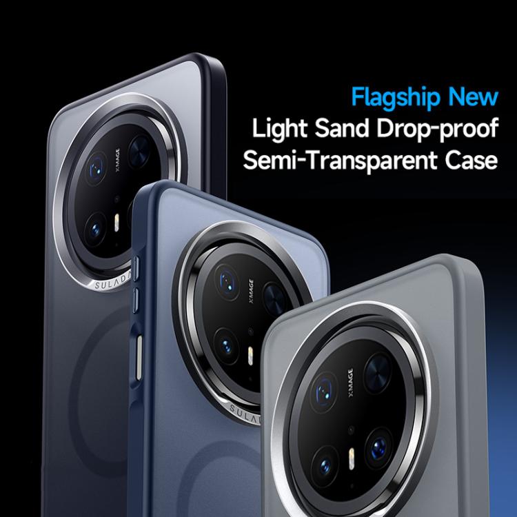 For Huawei Mate 70 SULADA Light Sand MagSafe Magnetic PC Hybrid TPU Phone Case(Black) - Huawei Cases by SULADA | Online Shopping South Africa | PMC TechLife | Buy Now Pay Later Mobicred