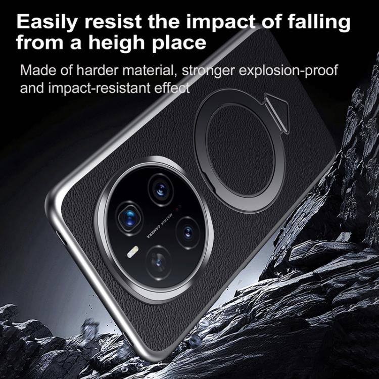 For Honor Magic7 Pro SULADA Top Grain Leather MagSafe Magnetic Holder Phone Case(Blue) - Honor Cases by SULADA | Online Shopping South Africa | PMC TechLife | Buy Now Pay Later Mobicred