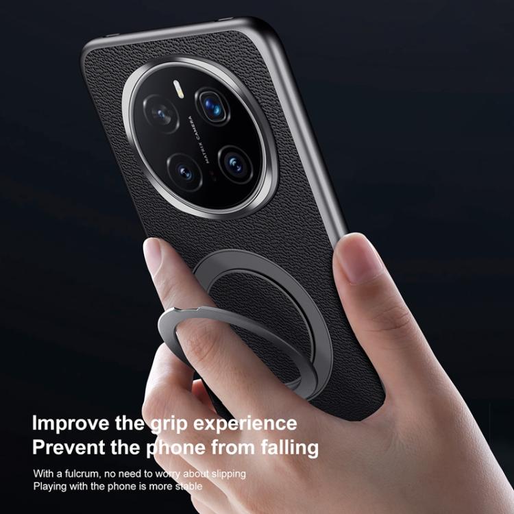For Honor Magic7 Pro SULADA Top Grain Leather MagSafe Magnetic Holder Phone Case(Green)
