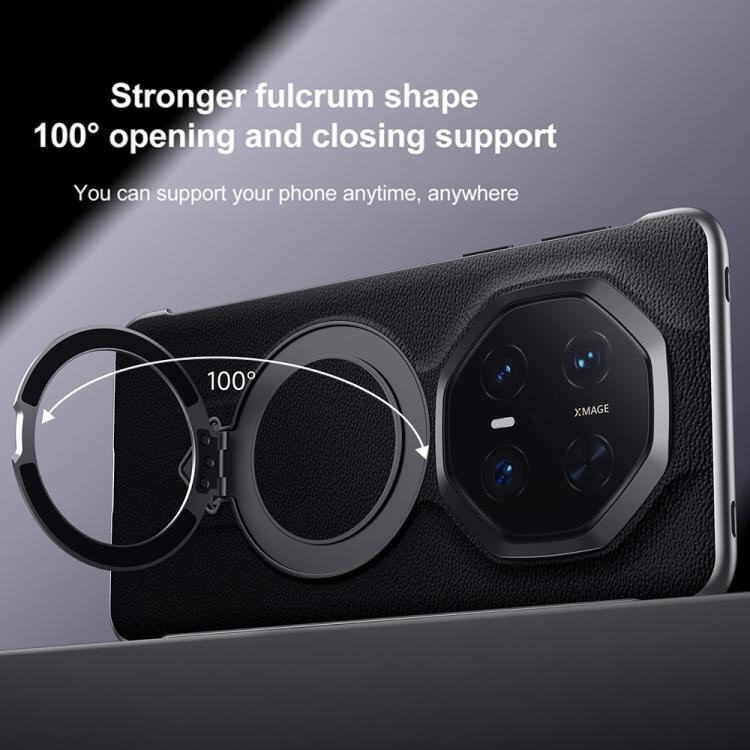 For Huawei Mate 70 RS Ultimate SULADA Top Grain Leather MagSafe Magnetic Holder Phone Case(Brown) - Huawei Cases by SULADA | Online Shopping South Africa | PMC TechLife | Buy Now Pay Later Mobicred