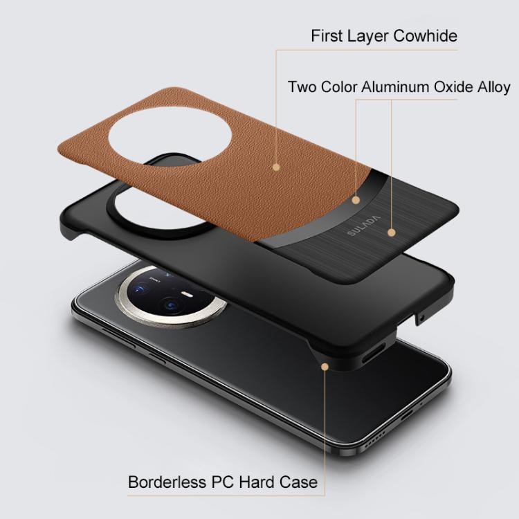 For Huawei Mate 70 Pro / Mate 70 Pro+ SULADA Frameless Top Layer Cowhide Leather Hybrid PC Phone Case(Blue) - Huawei Cases by SULADA | Online Shopping South Africa | PMC TechLife | Buy Now Pay Later Mobicred