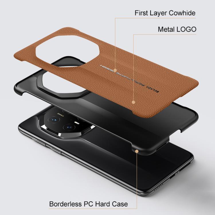For Huawei Mate 70 RS Ultimate SULADA Frameless Top Layer Cowhide Leather Hybrid PC Phone Case(Black) - Huawei Cases by SULADA | Online Shopping South Africa | PMC TechLife | Buy Now Pay Later Mobicred